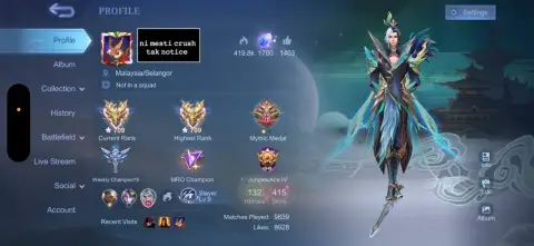 Account Mobile Legends Stock YumzMarket
